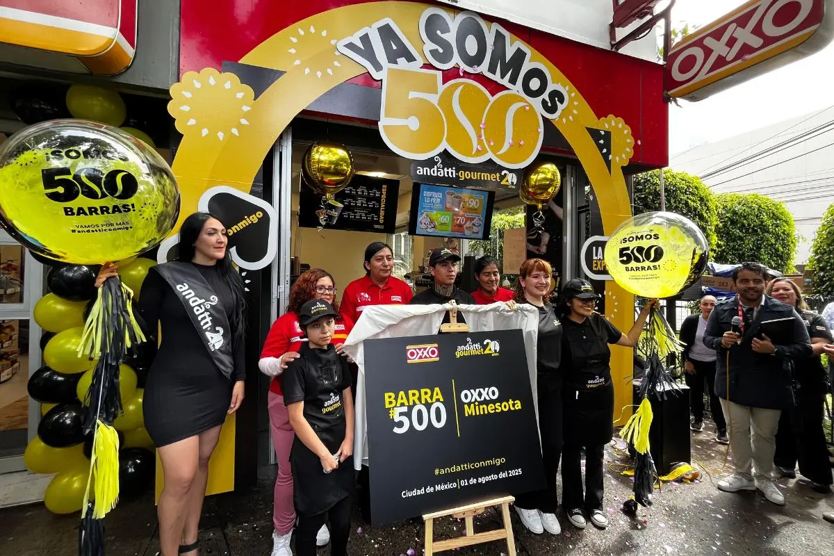 Apertura de la barra gourmet 500 de Andatti de Oxxo en CDMX. Foto: Mario Flores