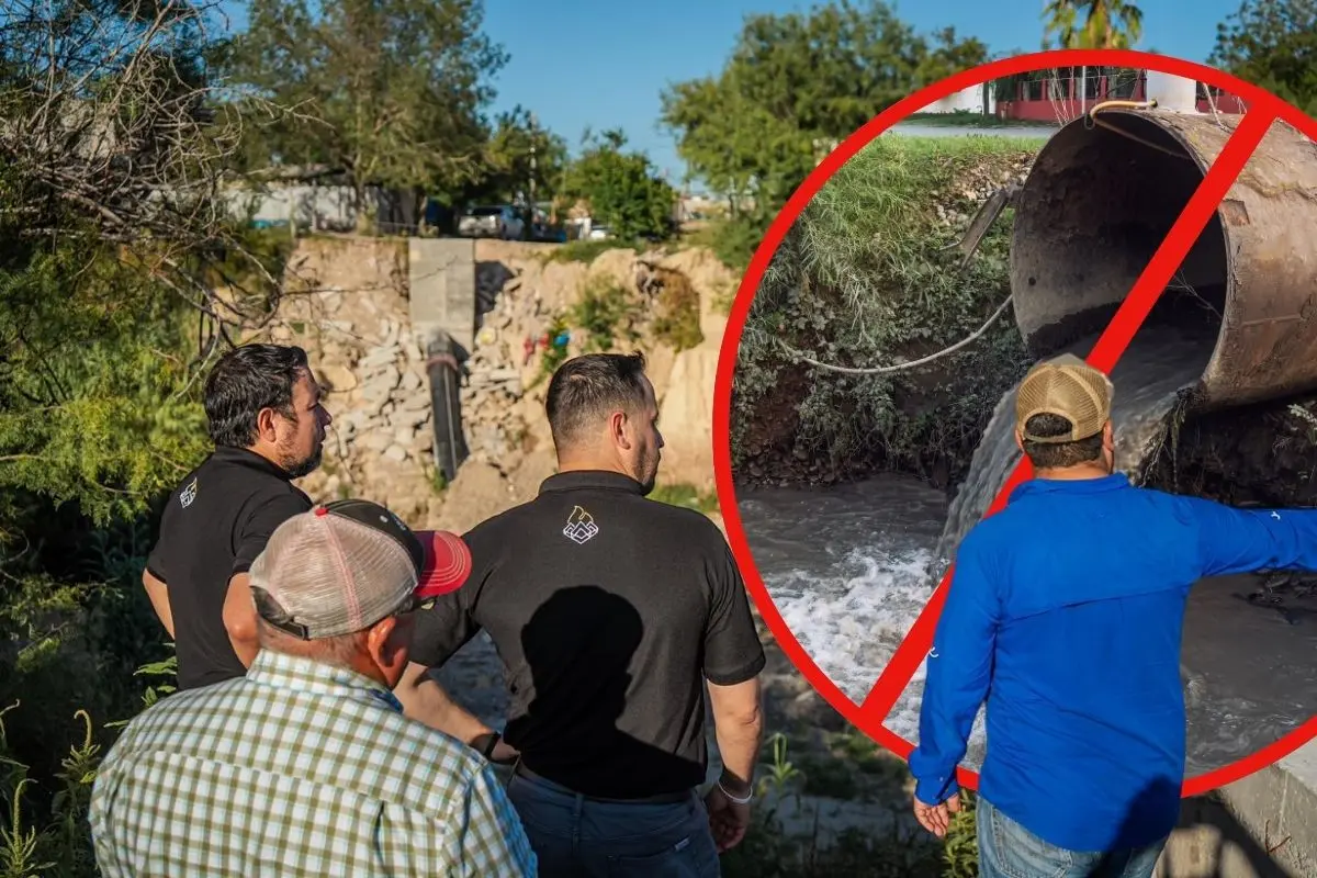 Reduce contaminación en Piedras Negras con proyecto de obras sanitarias / Fotos: Gobierno de Piedras Negras | Canva