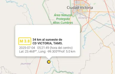 Se registraron 5 temblores en Tamaulipas durante el mes de julio