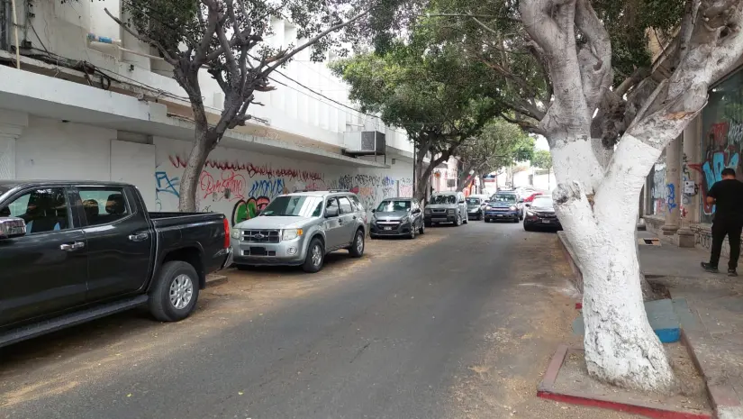 Calle Ignacio Zaragoza, casi esquina con la calle 16 de septiembre. Foto: Héctor Romero / POSTABCS.