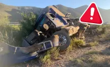 Vuelca tráiler en la carretera Monterrey - Saltillo, se dirigía a Ramos Arizpe 