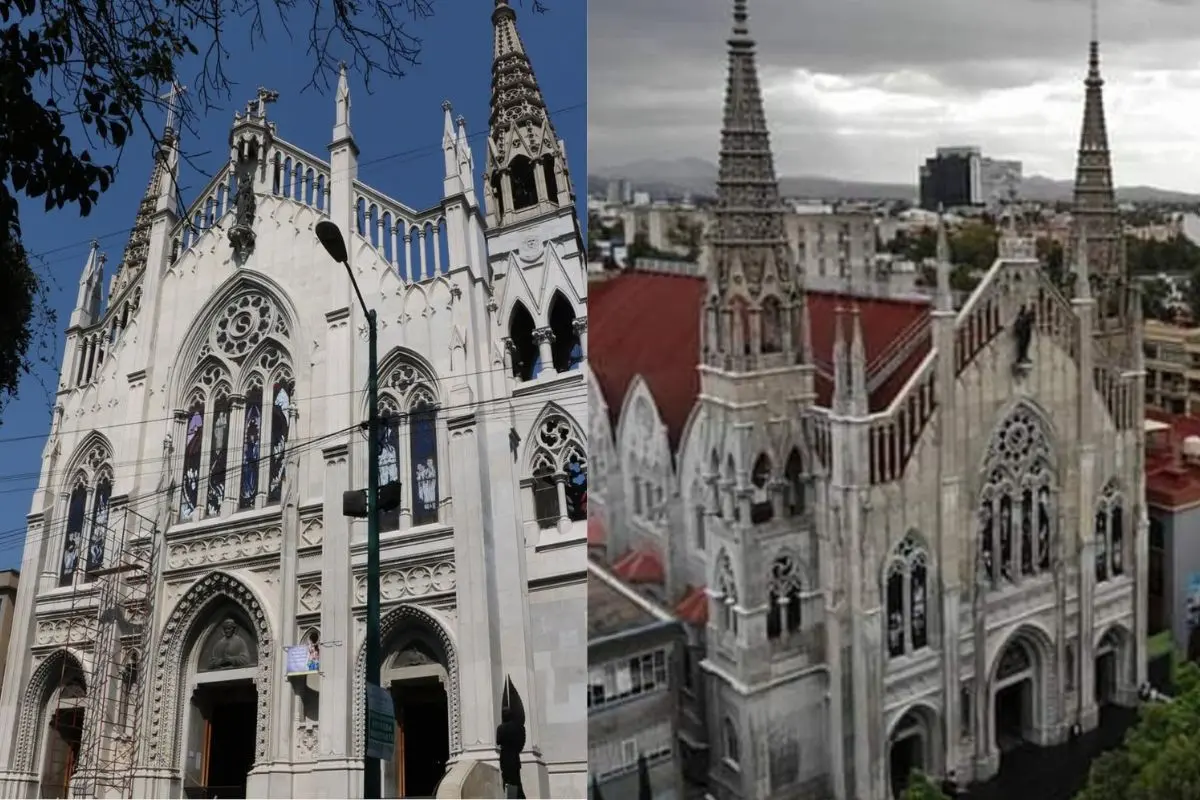 Santuario Nacional de María Auxiliadora en CDMX. Foto: FB: (Colegio de Cronistas de la Ciudad de México) | IG: (@mexico_secreto_guiado) | Canva