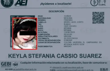 Solicitan el apoyo a la ciudadanía para localizar a una menor desaparecida en Apodaca