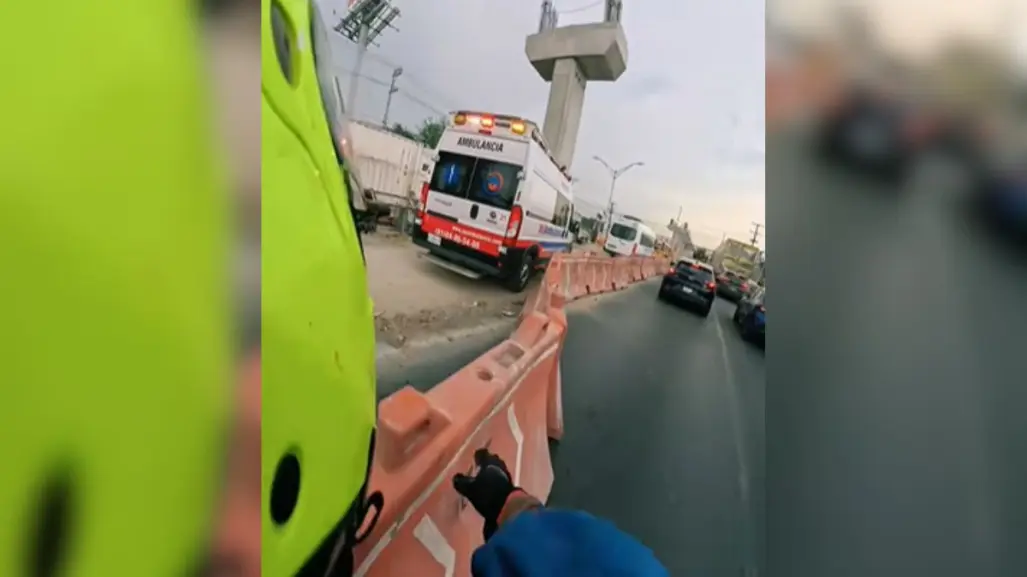 Reconocen a motociclista que abrió paso a ambulancia en plena emergencia médica