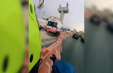 Reconocen a motociclista que abrió paso a ambulancia en plena emergencia médica