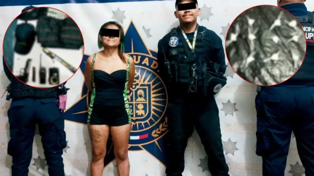 Cae falso policía con réplica de arma y equipo táctico en Guadalupe