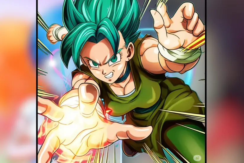La fusión entre Bulma y Kale de Dragon Ball Z cobra vida con un toque realista gracias a las innovadoras capacidades de la inteligencia artificial. Foto: Gemini