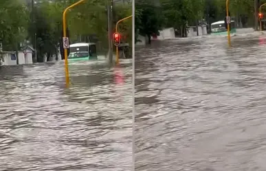 VIDEO | Camión de pasajeros enfrenta inundación en Edomex y desata polémica en redes