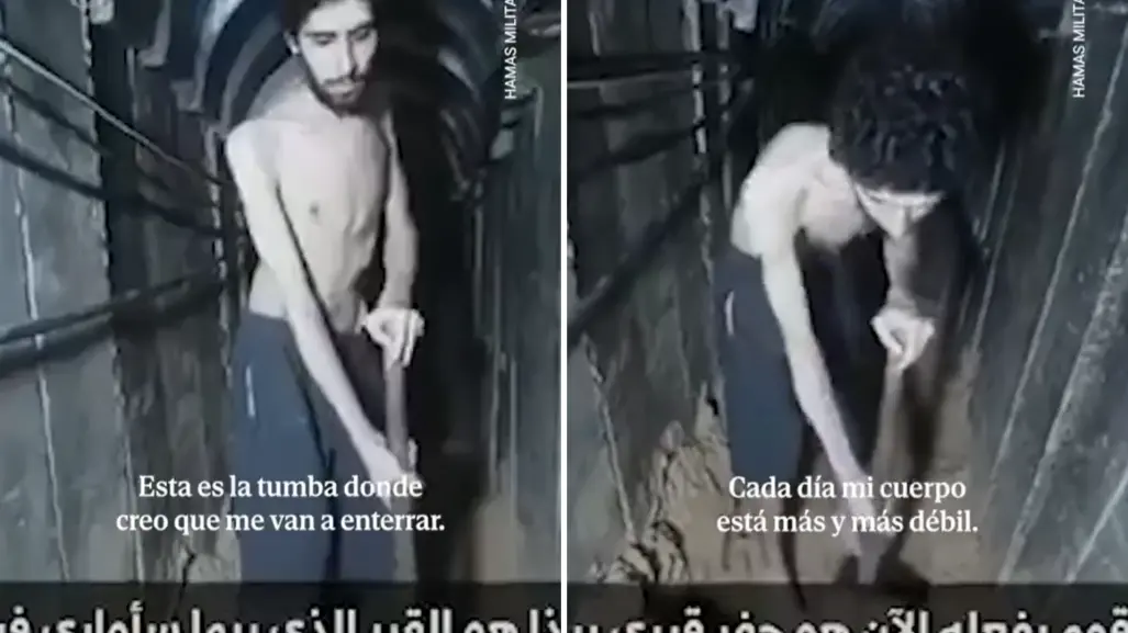 Hamas publica cruel video de rehén israelí: "Estoy cavando mi propia tumba"