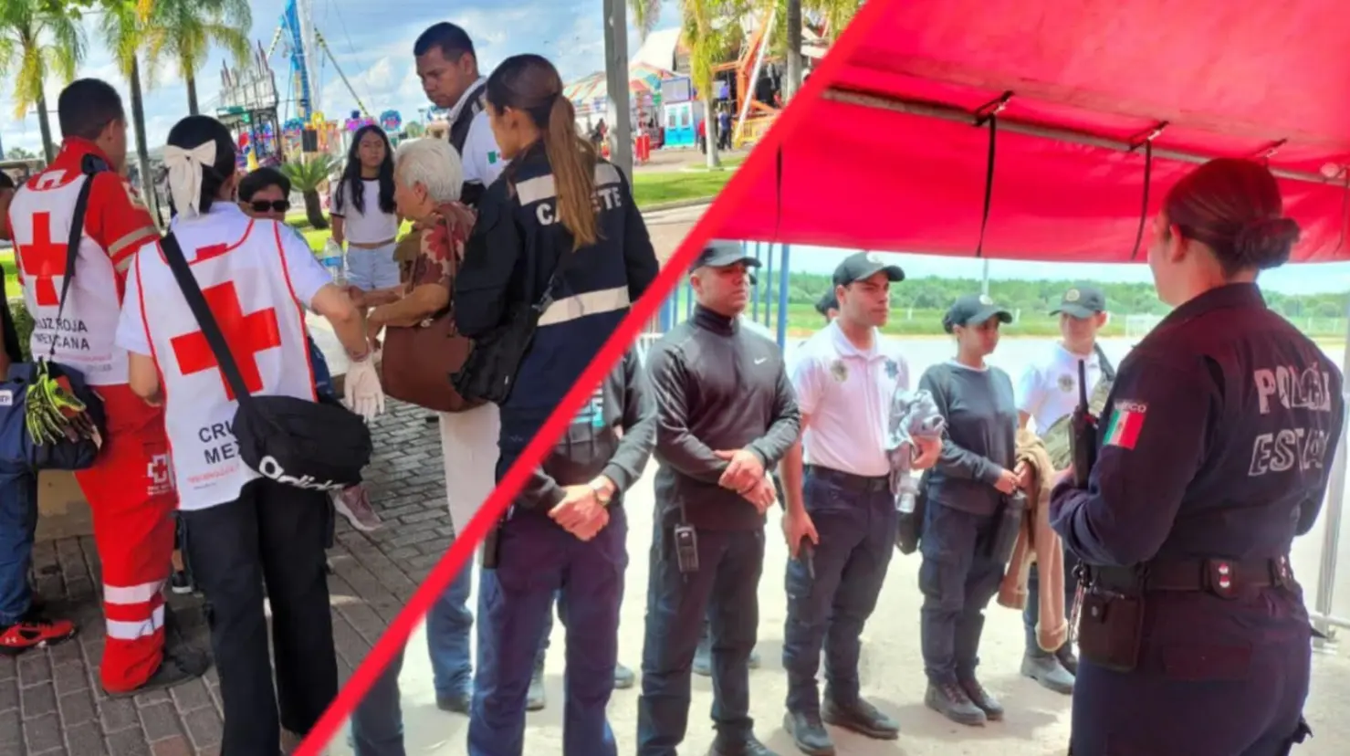 Foto: Facebook/ Secretaría de Seguridad Pública del Estado de Durango | Elementos de la Secretaría de Seguridad atienden 114 incidentes en la Feria de Durango.