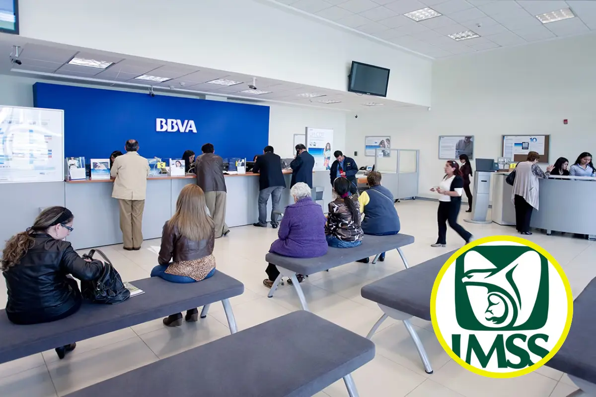 Los bancos que tienen convenio con el IMSS, no te cobran comisión por retiro de tu pensión. Foto: BBVA | IMSS