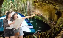 Así puedes llegar al cenote más bonito de Yucatán en Tren Maya a minutos de Chichén Itzá