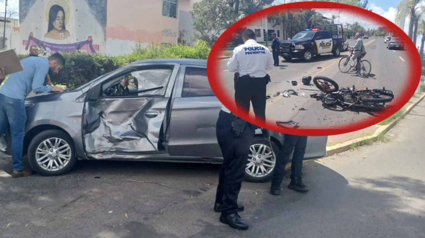 Foto: Especial | Un motociclista de 18 años murió en Durango por las lesiones sufridas en el viraje en ‘u’ prohibido de una automovilista.