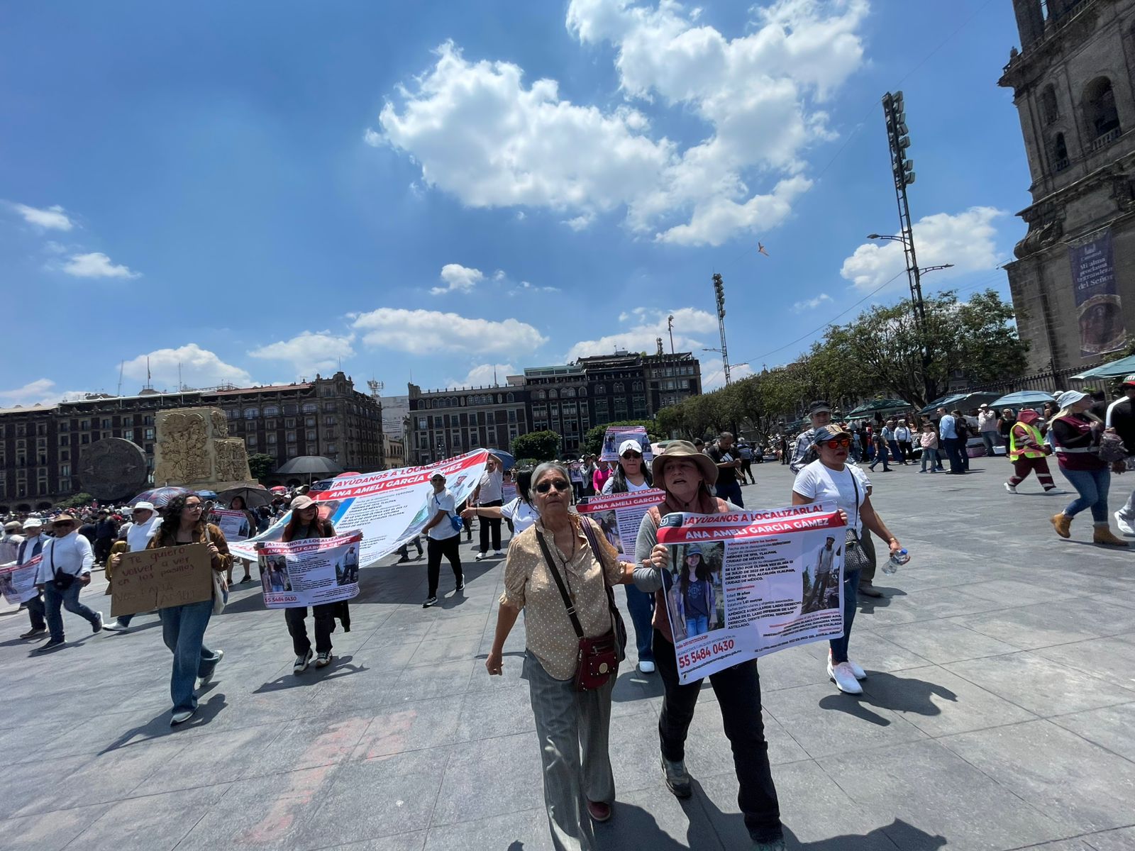 Marcha por Ana Amelí avanza hacia la Catedral Metropolitana Marcha por Ana Amelí avanza hacia la Catedral Metropolitana