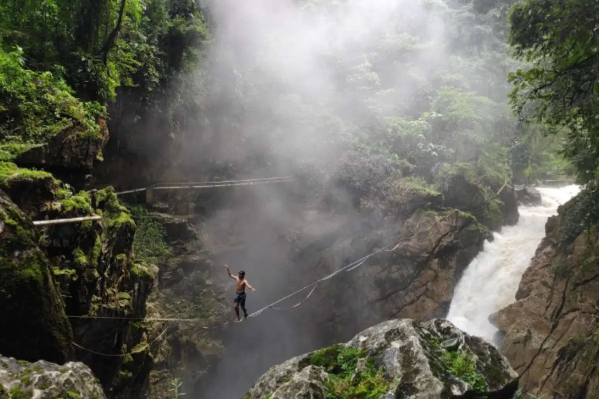Deportes extremos en cuevas de Zongolica, Veracruz. Foto: Ayuntamiento de Zongolica