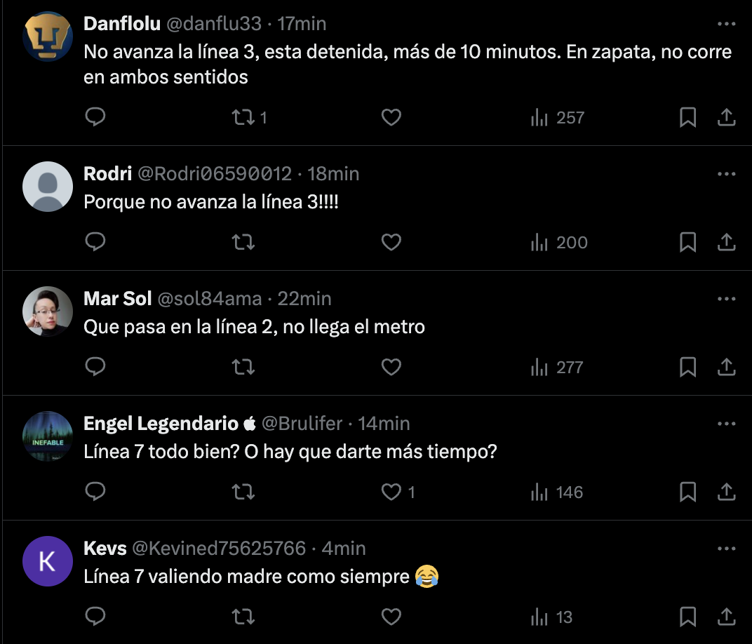 Líneas 2,3 y 7 con problemas