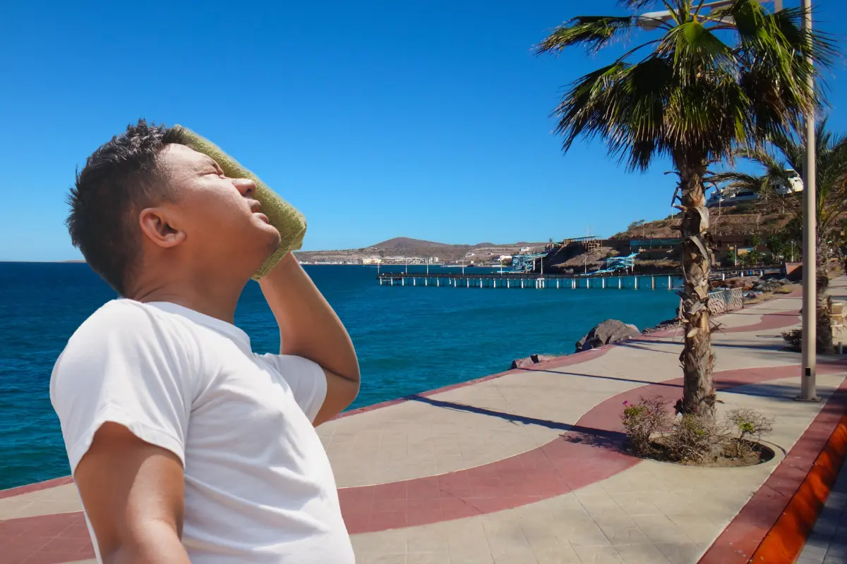 Según la Conagua, para Baja California Sur las máximas pueden ir de los 40 a los 45°C. Fotos: Canva.