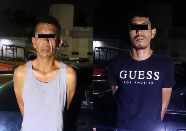 Detienen a dos hombres por robo con violencia en calles del centro de Monterrey