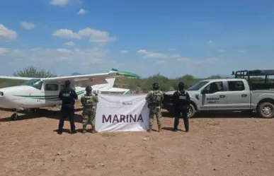 Interceptan avioneta con droga en pista clandestina de Sonora