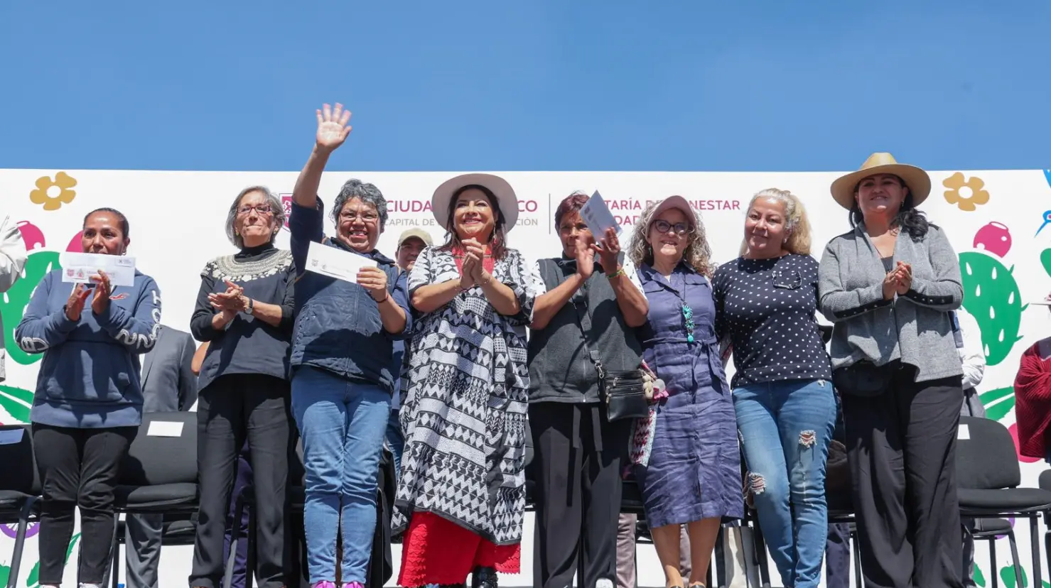 Clara Brugada en la presentación de Ingreso Ciudadano Universal en CDMX. Foto: Gobierno CDMX