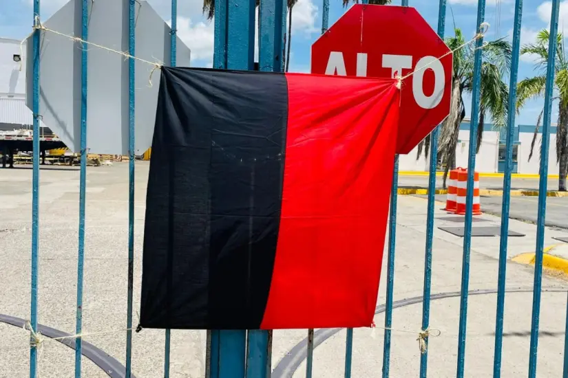 Emplazamiento a huelga por obreros de Matamoros. Foto: Victoria Jiménez