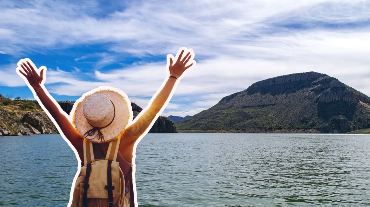 La presa El Palmito es perfecta para una escapada desde La Laguna. (Fotografía: Facebook | Canva)