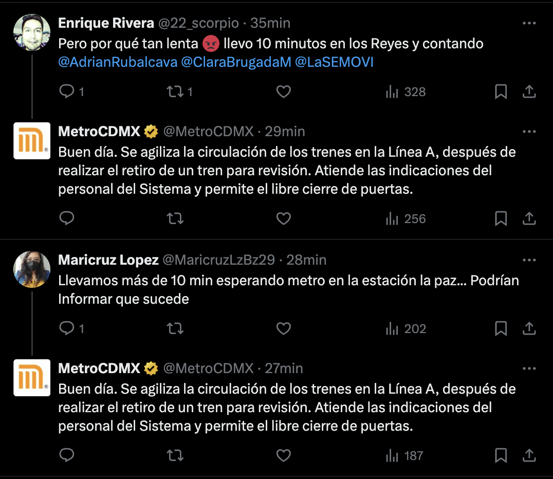 Línea A del Metro CDMX con problemas
