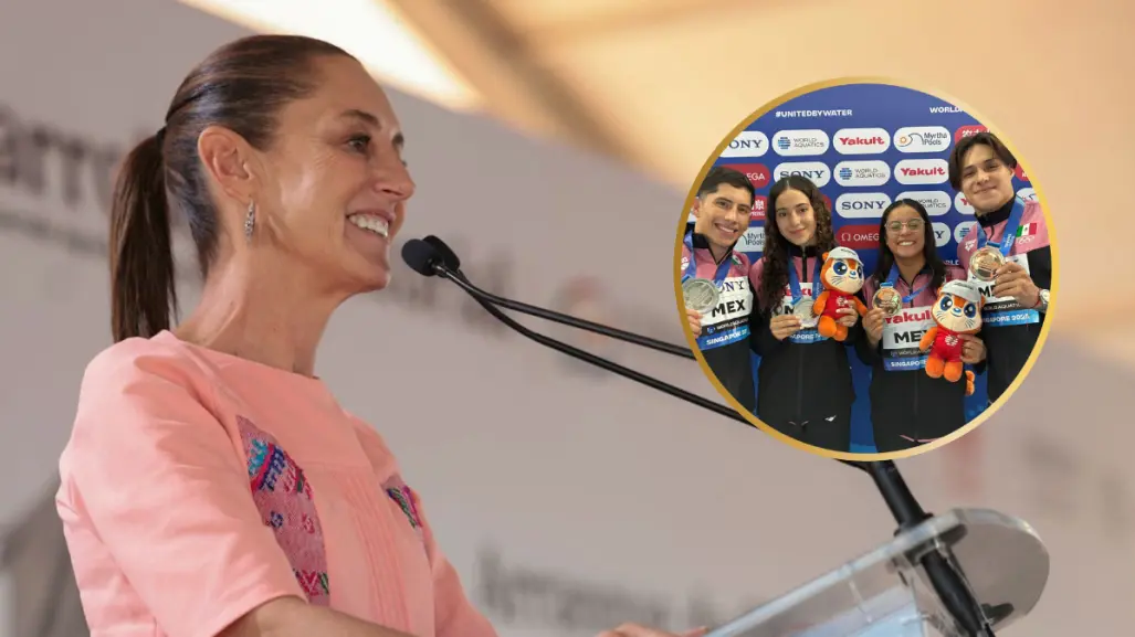 Gobierno de México recibe a clavadistas campeones del Mundial Singapur 2025