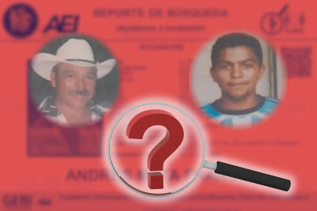 Hombres desaparecidos en Apodaca desde hace 15 años. Foto: Composición Canva