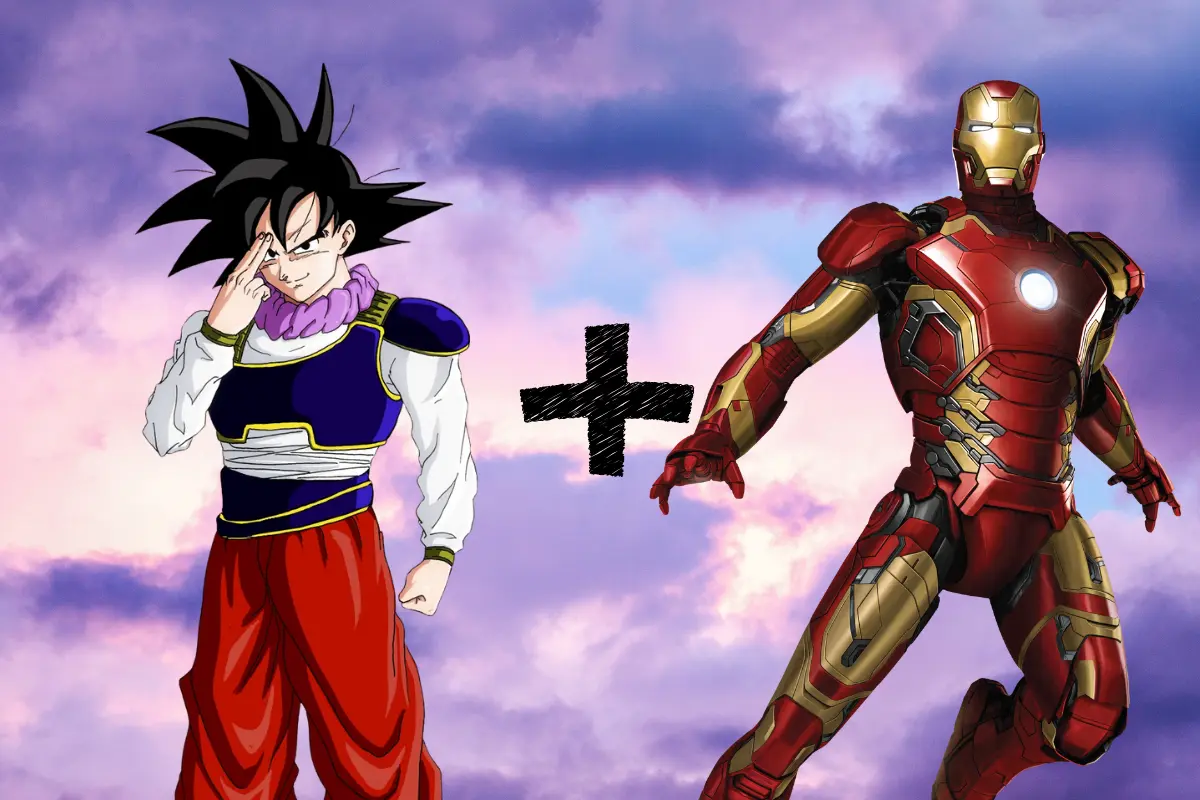 La inteligencia artificial de Meta ha innovado al fusionar a Goku con Iron Man en una imagen sorprendente y cautivadora. Foto: Canva