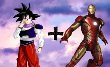 Así se vería la fusión entre Iron Man y Gokú como una sola persona, según la Inteligencia Artificial