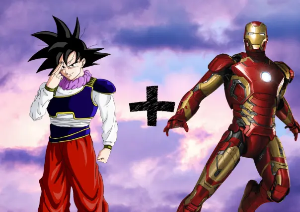 Así se vería la fusión entre Iron Man y Gokú como una sola persona, según la Inteligencia Artificial
