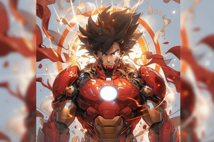 La información revela cómo la IA de Meta ha recreado una original fusión que une a Goku e Iron Man visualmente. Foto: Gemini