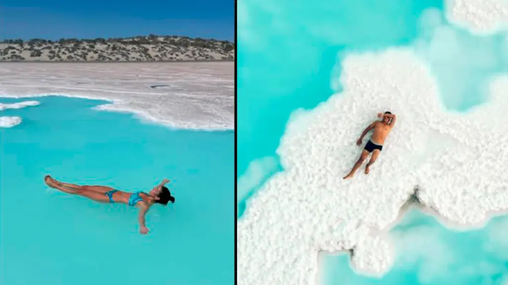 Guerrero Negro y sus vasos de agua azul que parecen flotar sobre un mar de sal