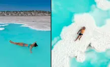 Guerrero Negro y sus vasos de agua azul que parecen flotar sobre un mar de sal
