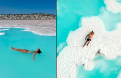 Guerrero Negro y sus vasos de agua azul que parecen flotar sobre un mar de sal