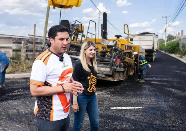 Raúl Cantú impulsa obra de pavimentación que mejorará vialidad en Salinas Victoria