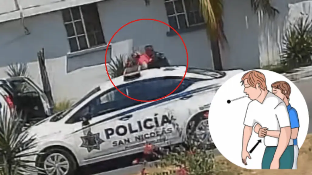 Policía de San Nicolás aplica maniobra Heimlich y salva a mujer