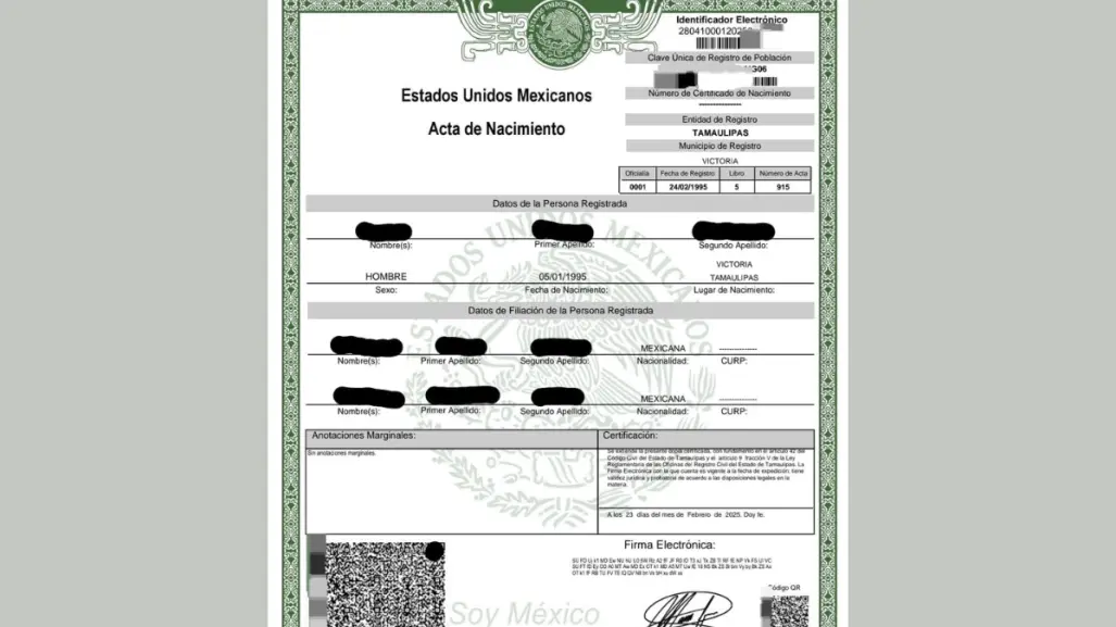 Documentos oficiales, ¿cómo tramitar el acta de nacimiento en línea en Tamaulipas?