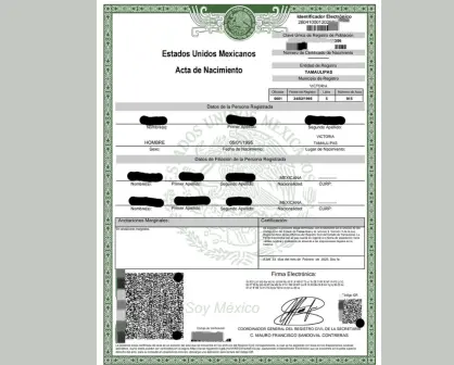 Documentos oficiales, ¿cómo tramitar el acta de nacimiento en línea en Tamaulipas?