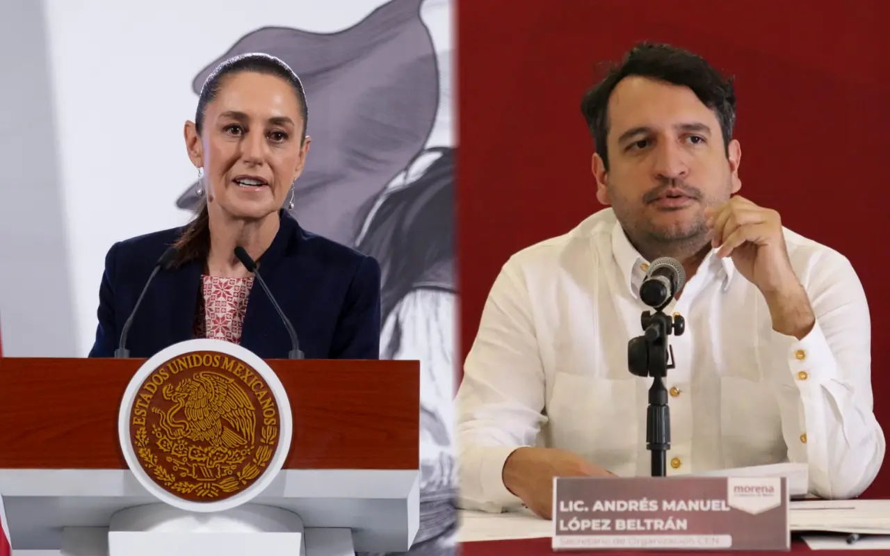 Claudia Sheinbaum y Andrés Manuel López Beltrán. Foto: Presidencia de la República / Instagram (@andresmanuellopezbeltran_)