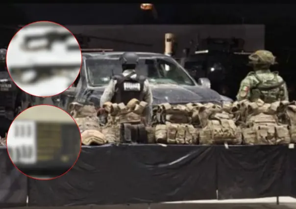 Decomisan armas y equipo táctico tras enfrentamiento en Galeana