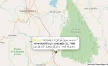 Nuevo sismo de 3.4 se registra en esta región de Tamaulipas