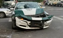 ¡Fuera de combate! Patrulla de la SSC choca en Azcapotzalco por exceso de velocidad