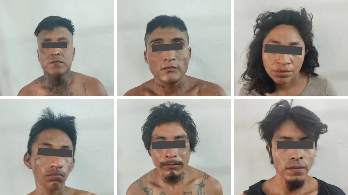 Los sospechosos fueron localizados en la colonia Santa Elena Foto: Policía Municipal de Umán