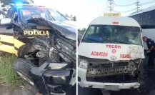 Unidad de la SSP, involucrada en un accidente en la vía Mérida-Cancún