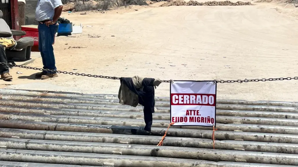 Ejidatarios de El Migriño bloquean relleno sanitario; exigen solución tras cierre de pozos de agua