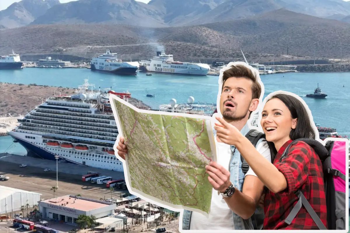El crucero Carnival Panorama llegó a Pichilingue, con paseantes que recorrieron distintos puntos interesantes para el turismo en La Paz. Foto: API BCS | Canva.