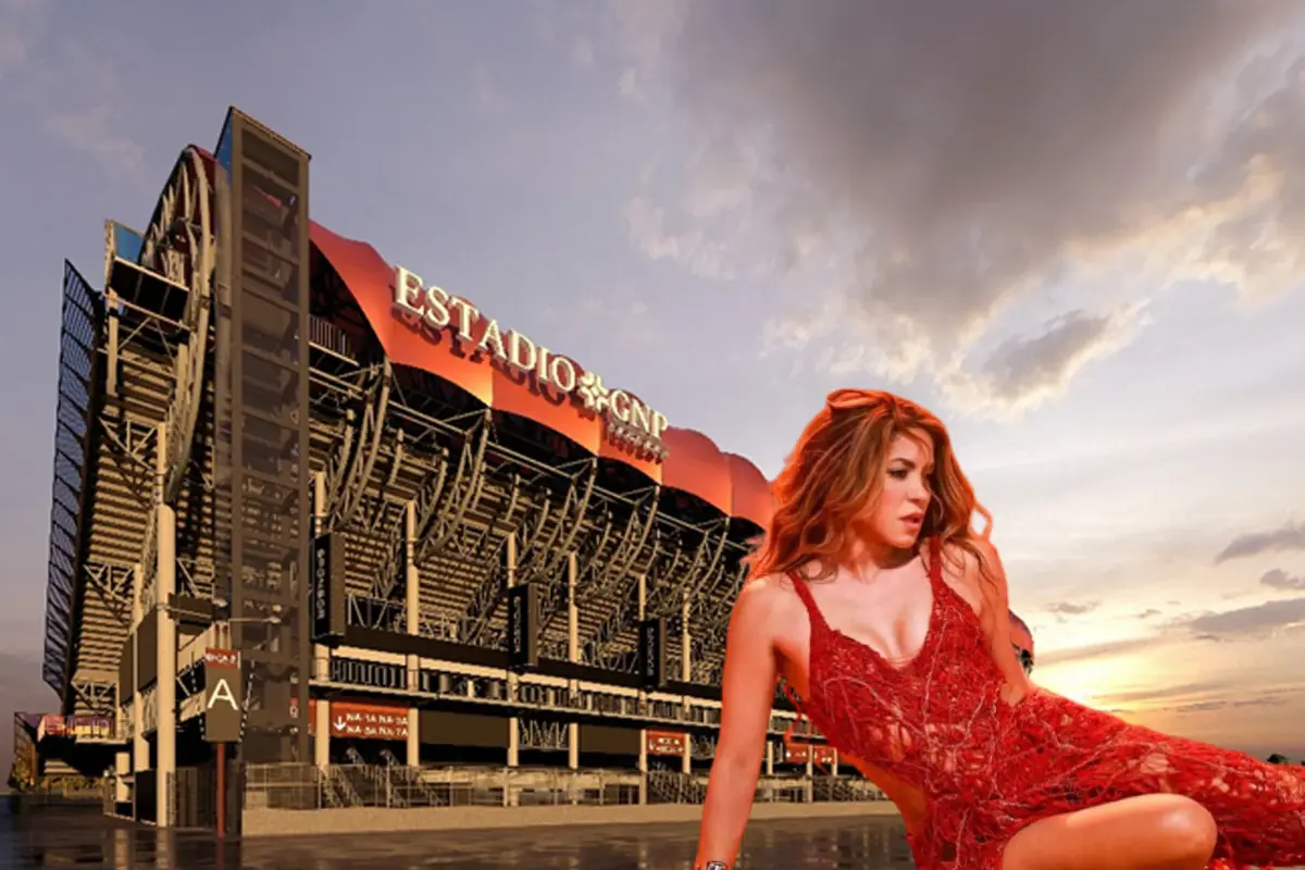 Estadio GNP Seguros y Shakira. Foto: @Instagram Shakira y estadiognp.com | Canva