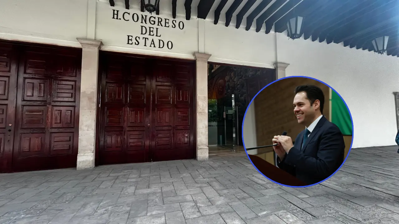 Alejandro Mojica, coordinador de los diputados del PAN en Durango, habla sobre la despenalización del aborto. Foto: Alejandro Ávila.
